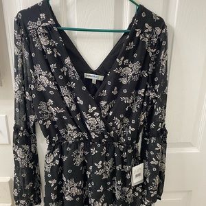 Bailey Blue brand new black flowery dress